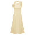 Benedetta Yellow One Shoulder Satin Maxi Dress(Final Sale-US Only)