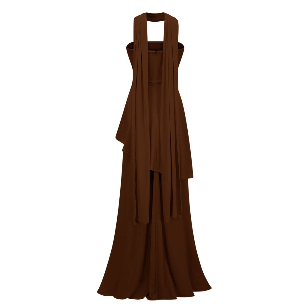 Solène Off-Shoulder Ruched Maxi Gown (Final Sale-US Only)