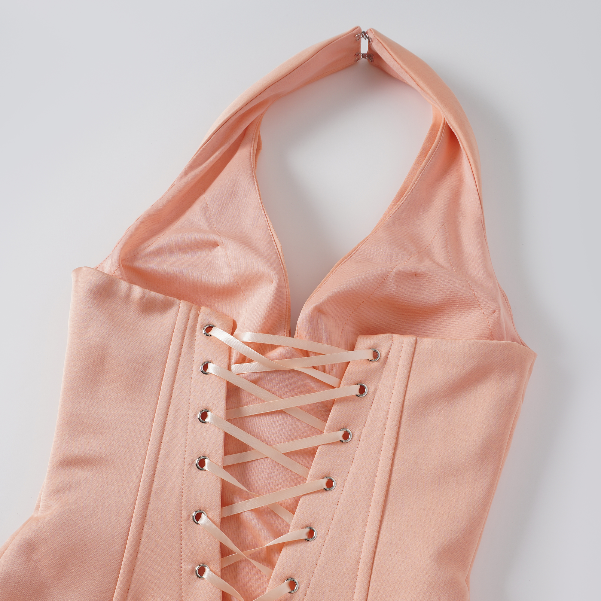 Aurélie Orange Halterneck Mermaid Maxi Dress (Final Sale-US Only)