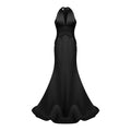 Emmeline Black Train Design Gathered Maxi Dress (Final Sale-US Only)