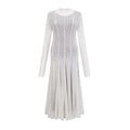 Athena wavy-pattern lace maxi dress in White  (Final Sale-US Only)