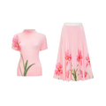 Conjunto de top y falda de estampado floral ajustado de Final Sale, con diseño coordinado y detalles elegantes.