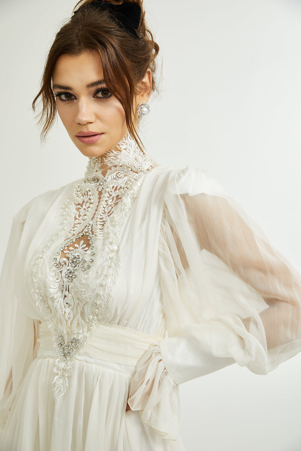 Mirage lace-detail embellished dress (Final Sale-US Only)