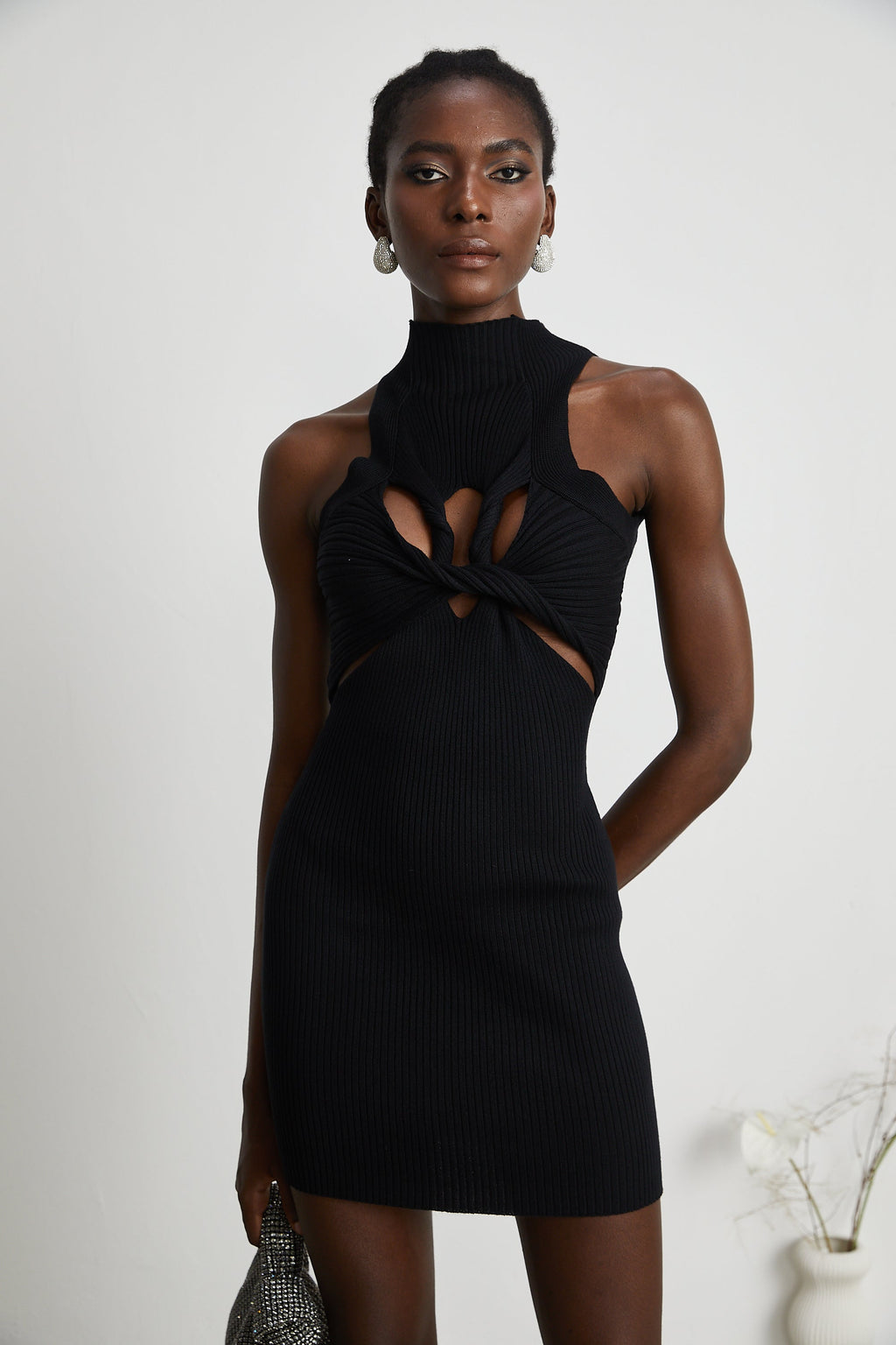 Émilie twist-detail cut-out mini dress (Final Sale-US Only)