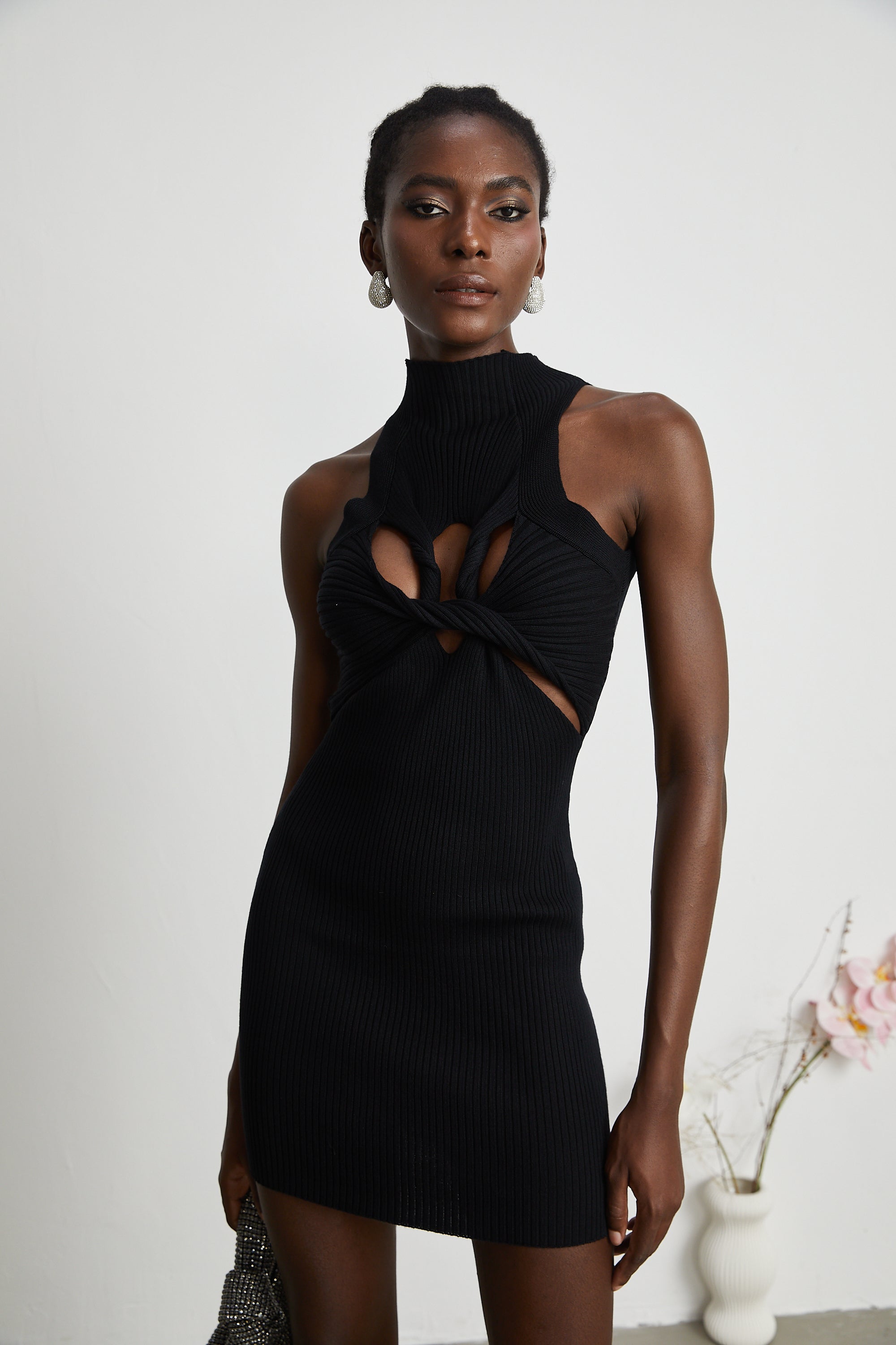 Émilie twist-detail cut-out mini dress (Final Sale-US Only)