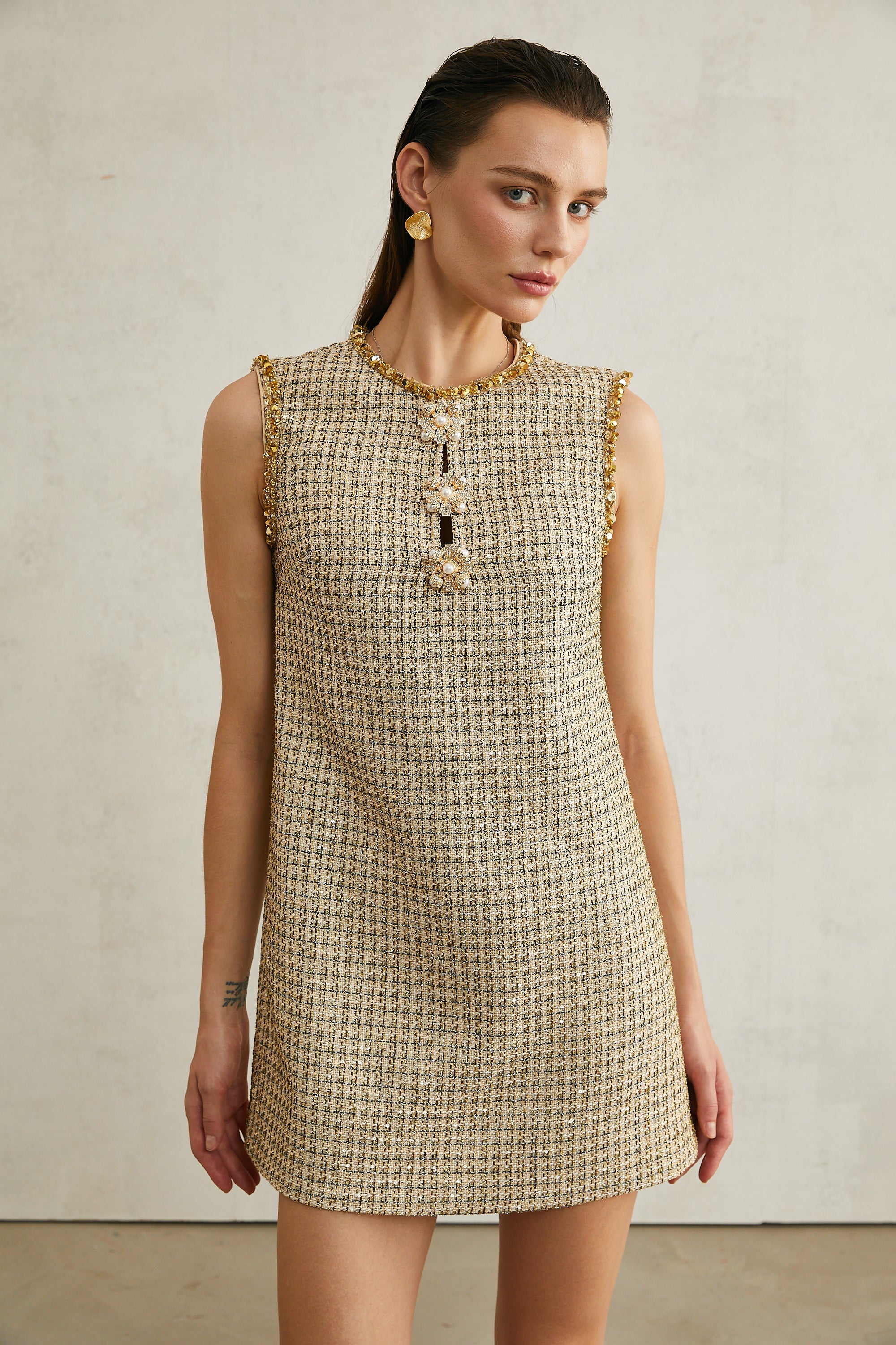Éléonore tweed sleeveless mini dress (Final Sale-US Only)