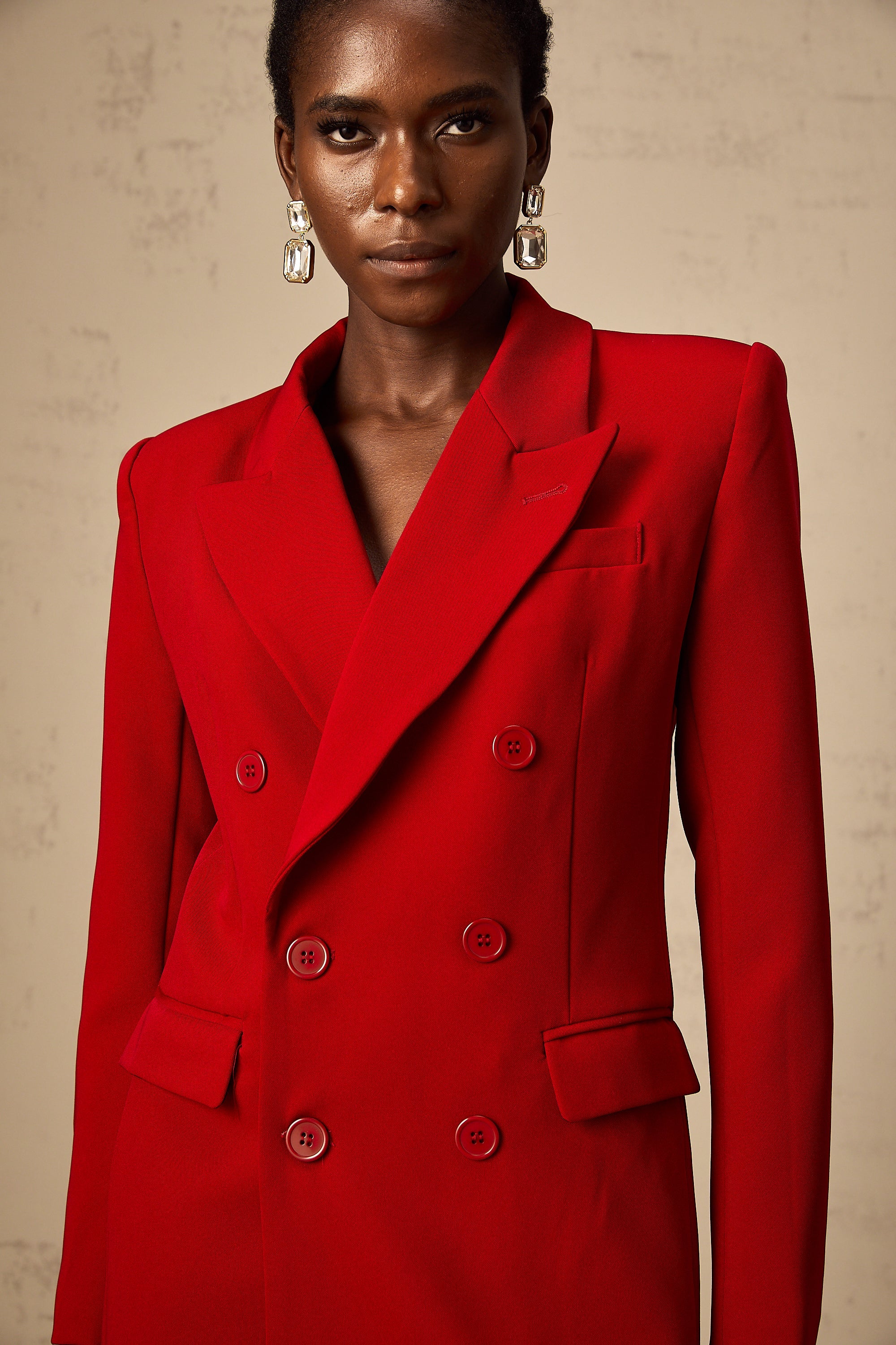 Bertha red double-breasted blazer (Final Sale-US Only)