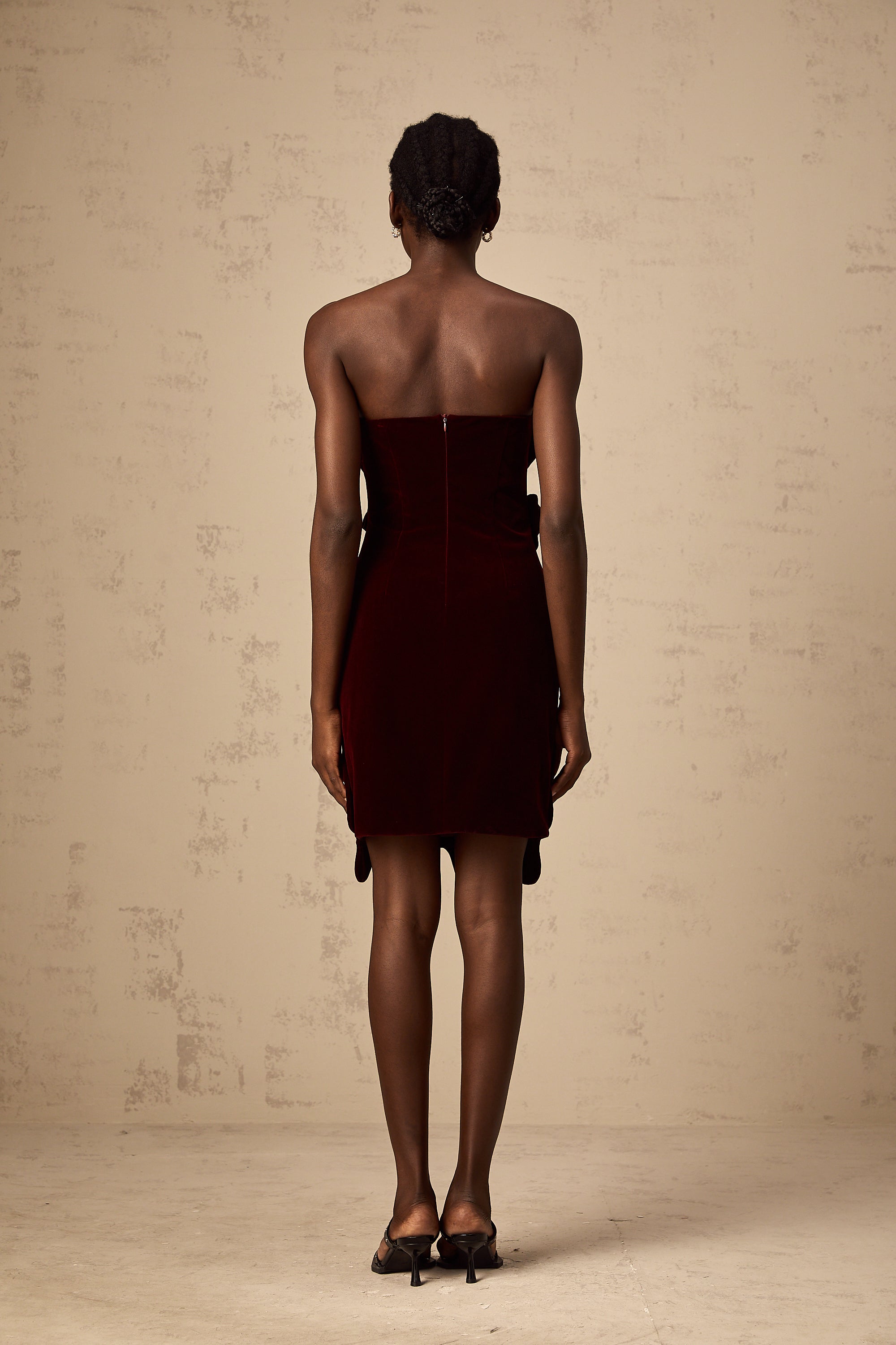 Maïwenn red floral-appliqué velvet mini dress (Final Sale-US Only)