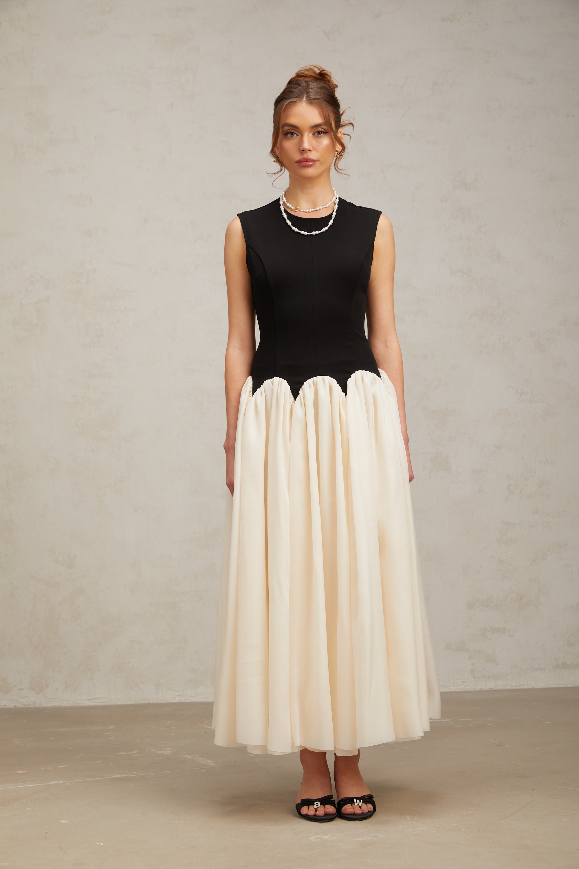 Josette color-blocked puff maxi dress (Final Sale-US Only)