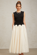 Josette color-blocked puff maxi dress (Final Sale-US Only)