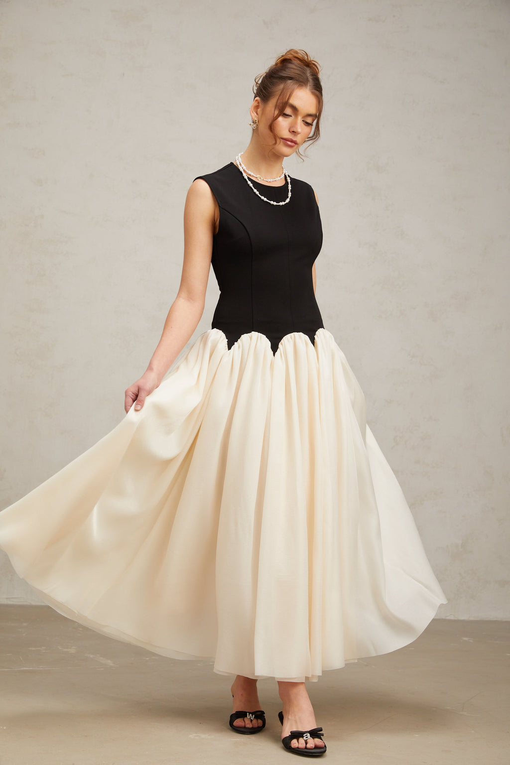 Josette color-blocked puff maxi dress (Final Sale-US Only)