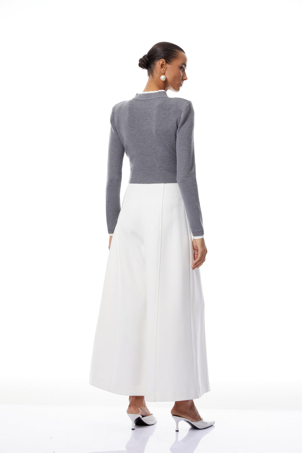 Lisette Grey 3D Petal Knit Cardigan