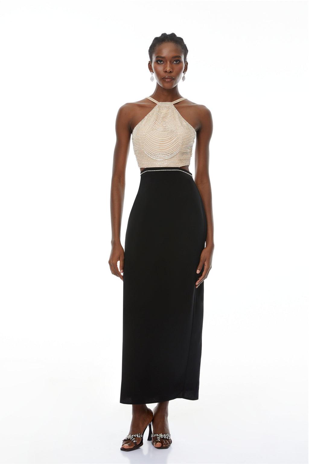 Domenica Crystal-Chain Embellished Maxi Dress