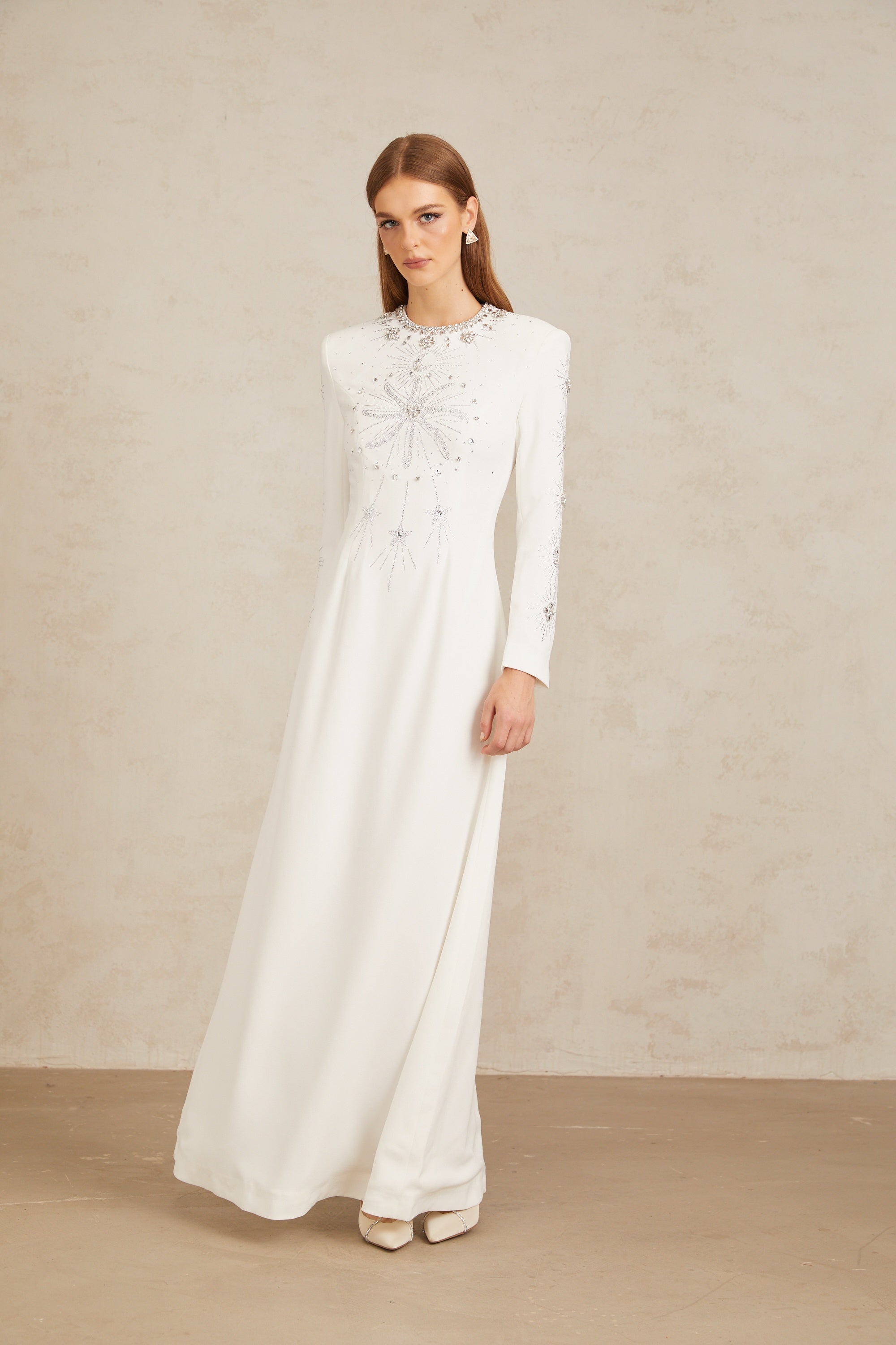 Aloïse White Embellished Maxi Gown (Final Sale-US Only)