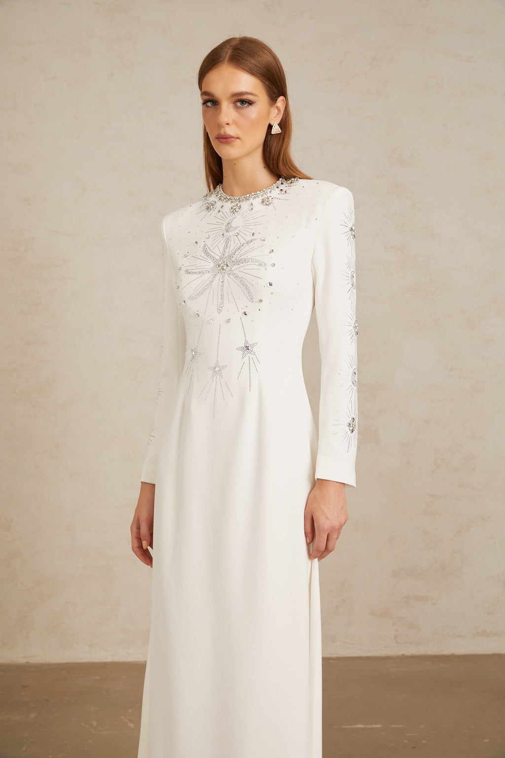 Aloïse White Embellished Maxi Gown (Final Sale-US Only)
