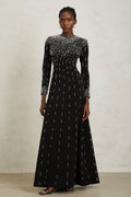 Margarita Black Embellished Maxi Dress (Final Sale-US Only)