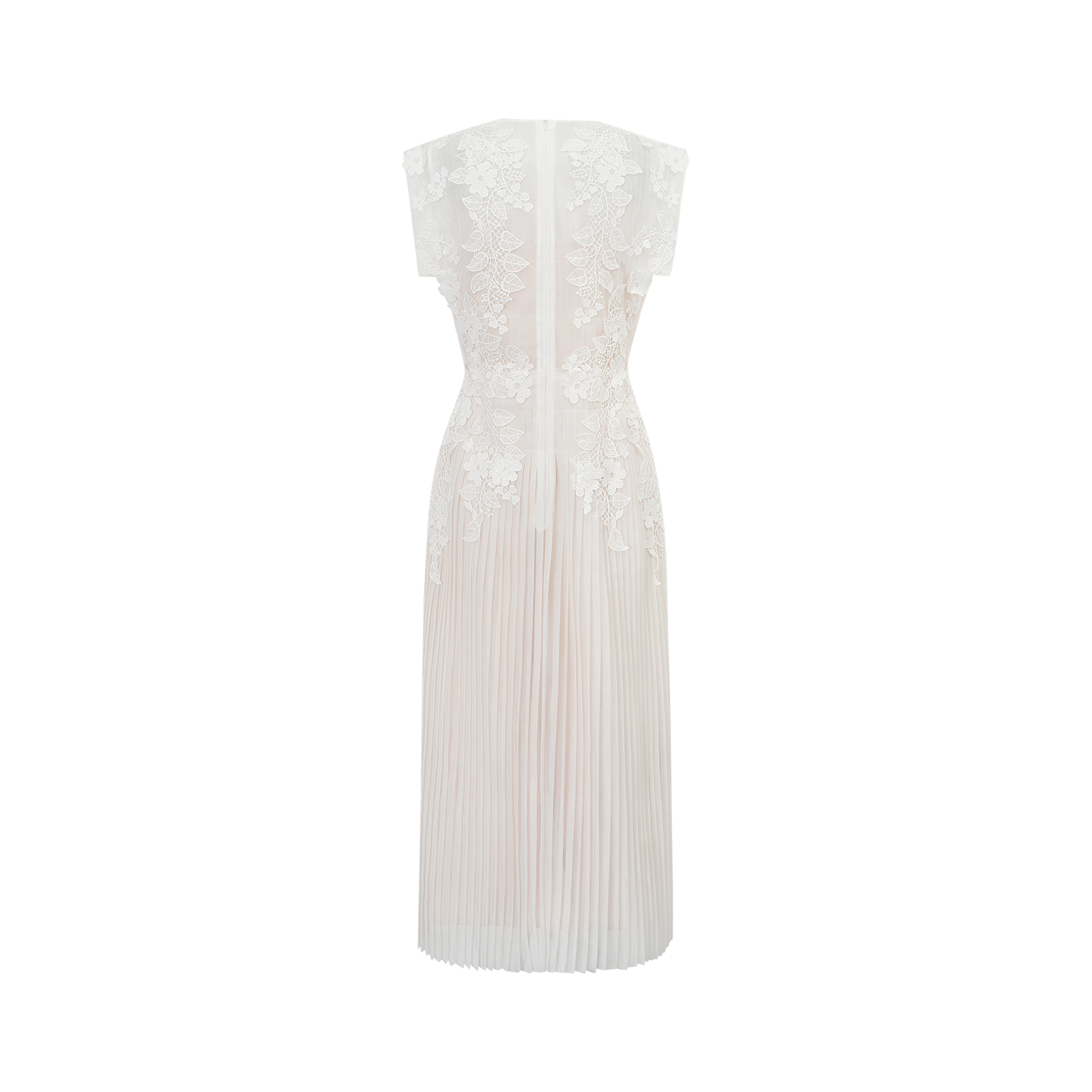 Vestido midi de tul con apliques de flores Annabelle, de la marca Final Sale, en color claro y diseño elegante.