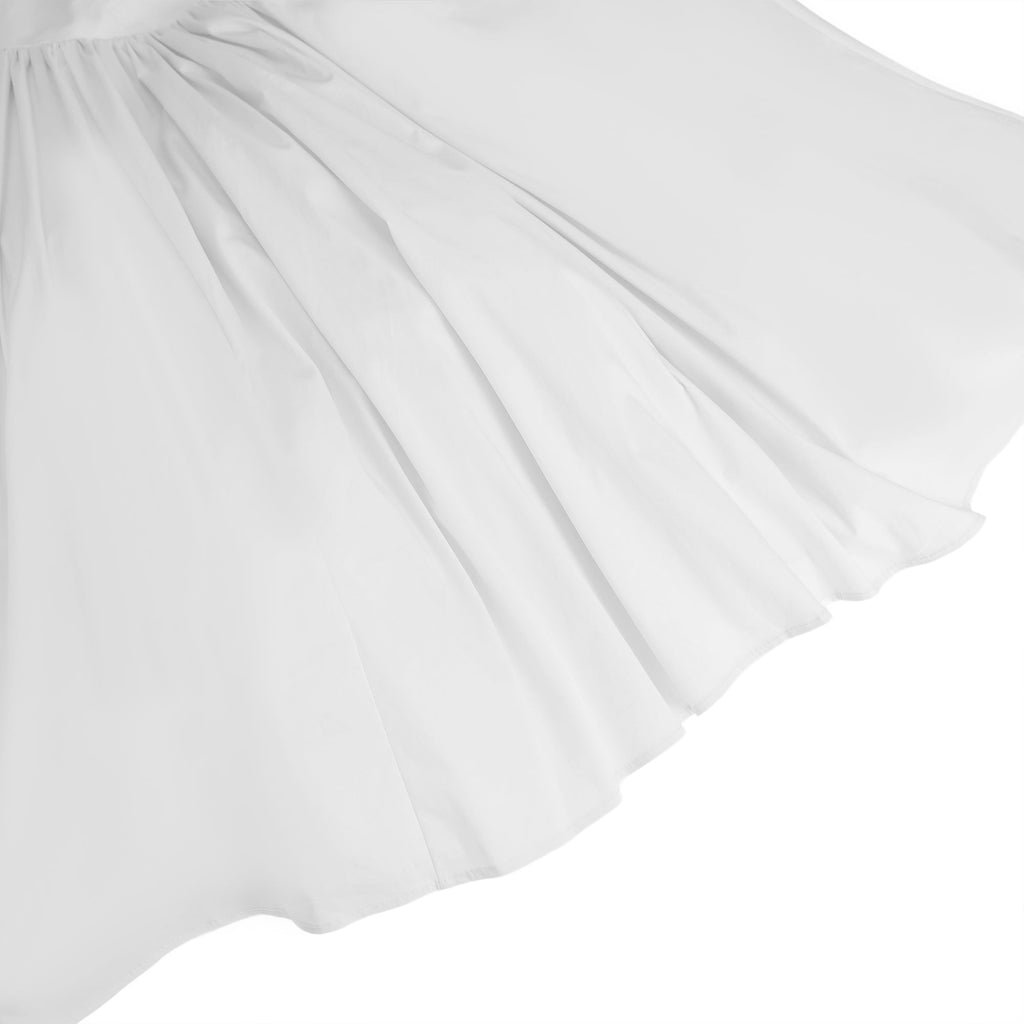 Eponine White Layered Flared Hem Midi Dress (Final Sale-US Only)