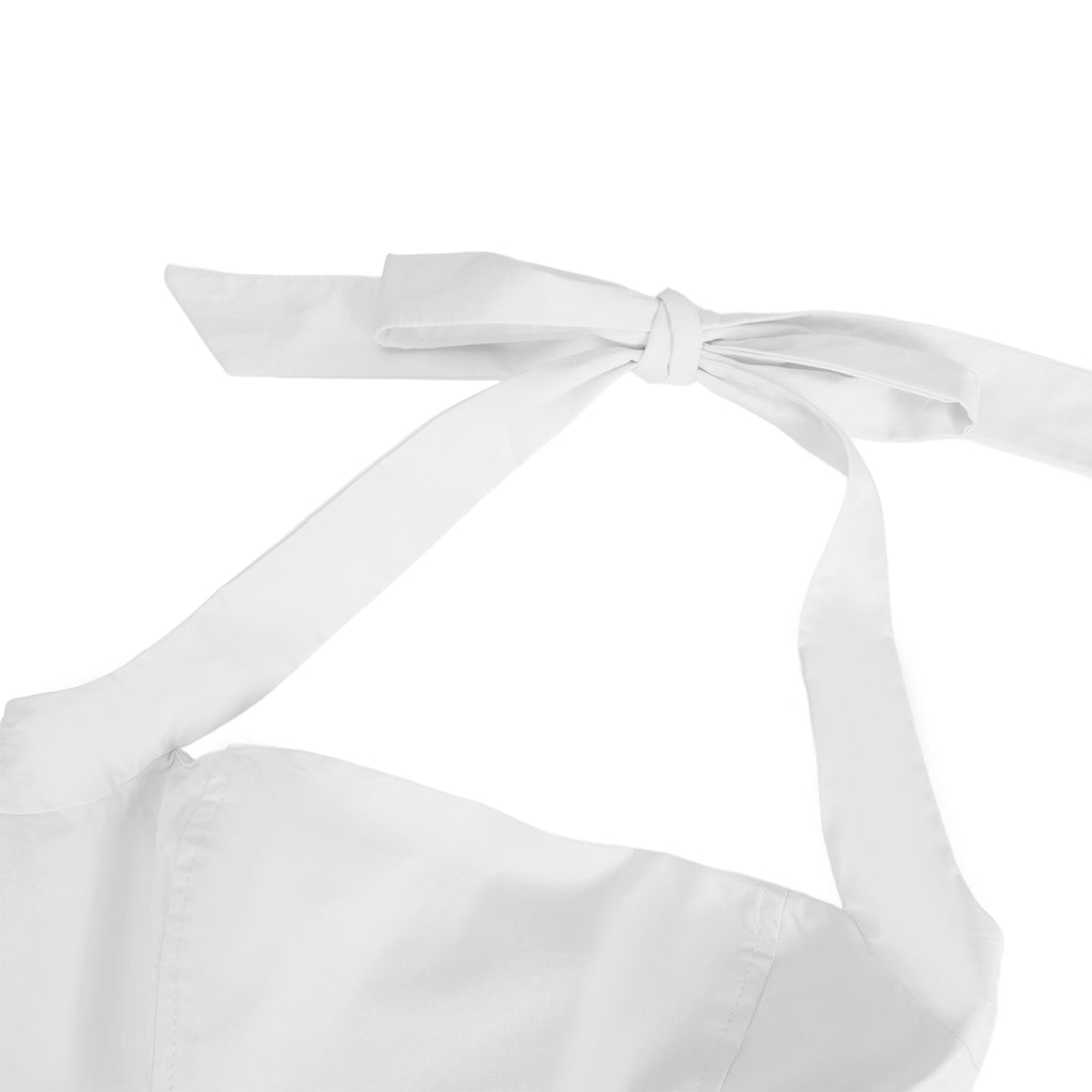 Eponine White Layered Flared Hem Midi Dress (Final Sale-US Only)