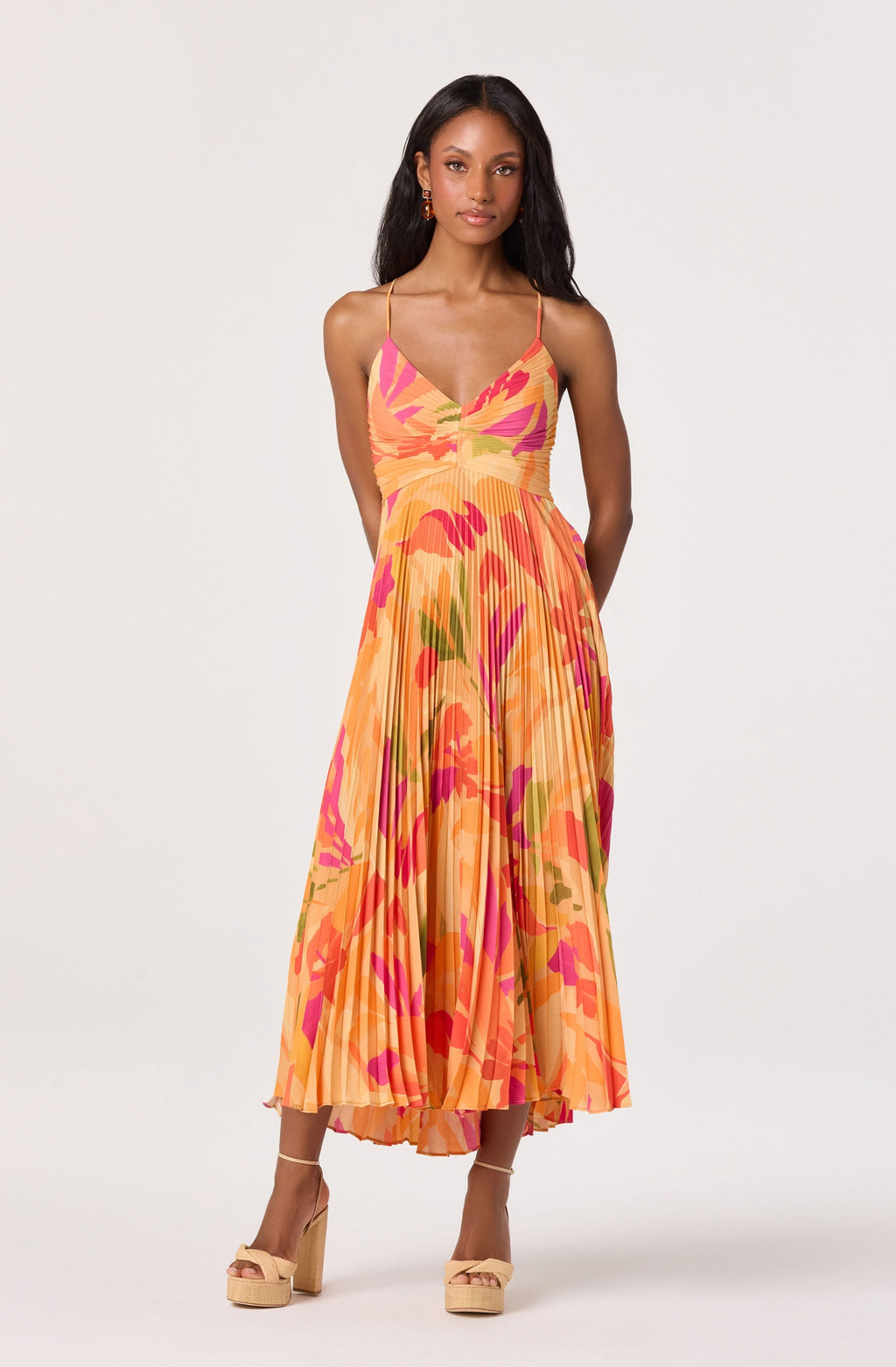 ATISSE BLYTHE — Floral Midi Dress