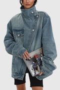 Martina – Chaqueta Vaquera Asimétrica Vintage - Angela Puerto