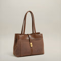 Tote en Piel Beige - Angela Puerto