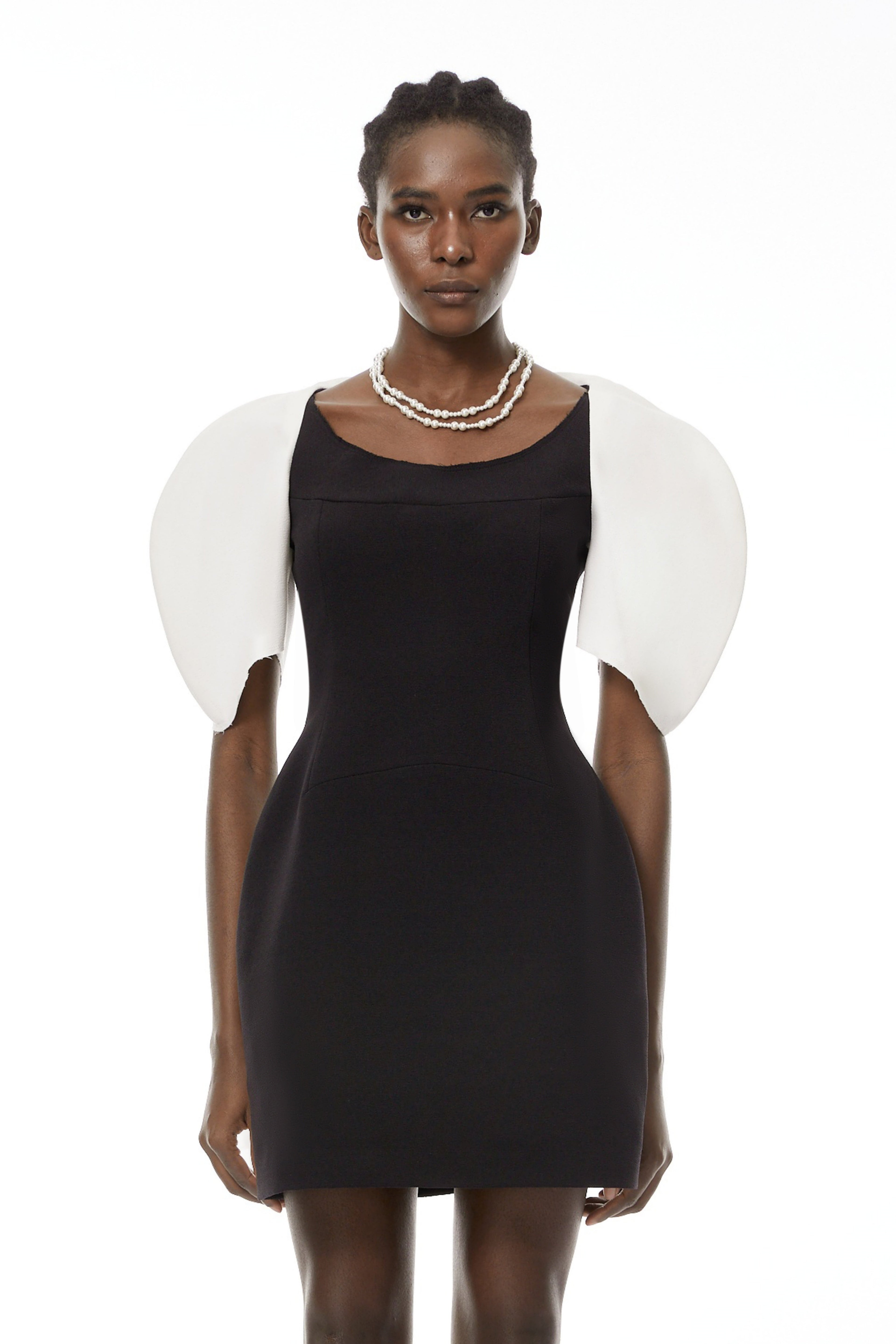 Catalina Black Color Blocked Mini Dress