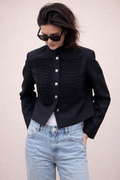 Chaqueta Cropped Napoleón Noir - Angela Puerto