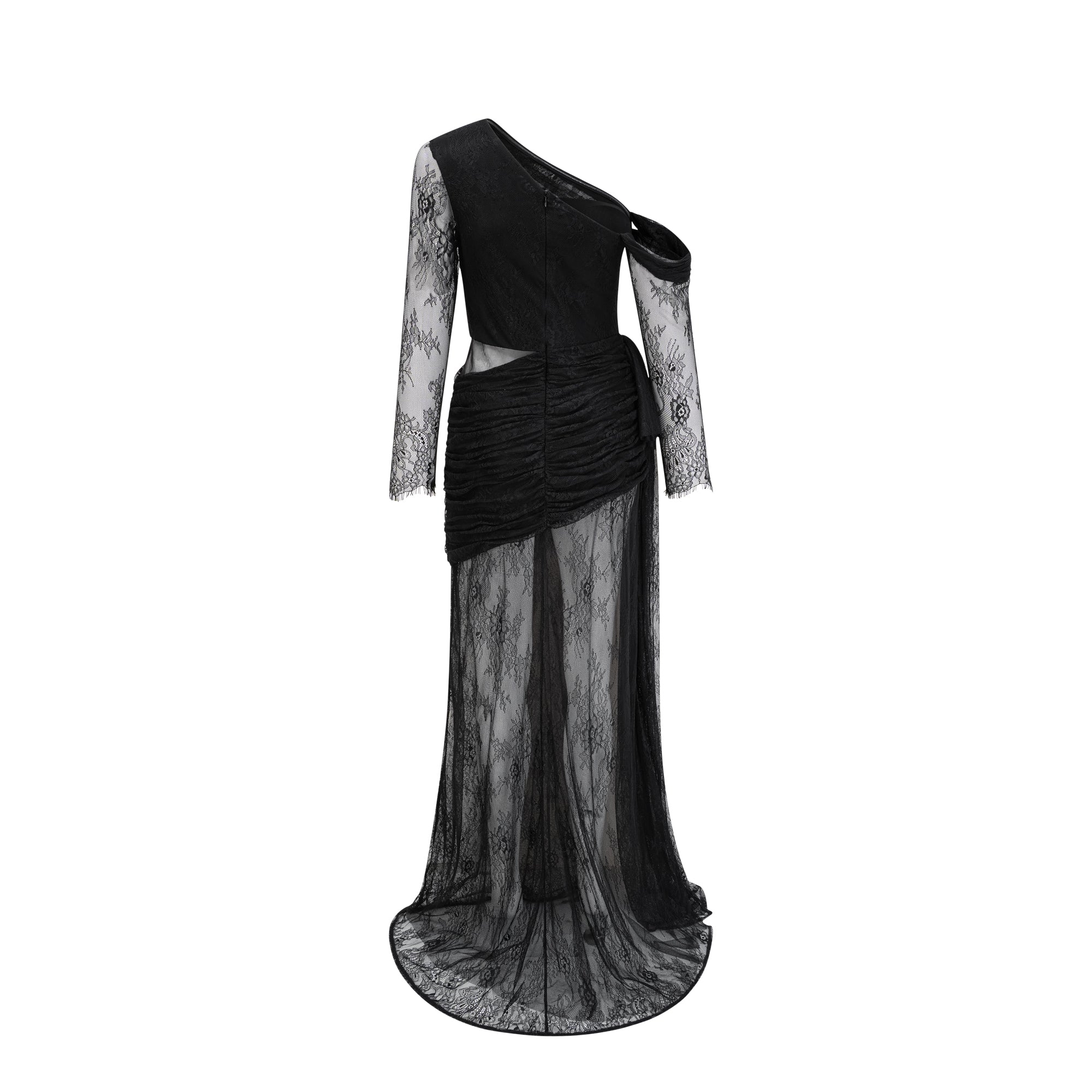 Jeanne black one-shoulder cut-out maxi dress (Final Sale-US Only)