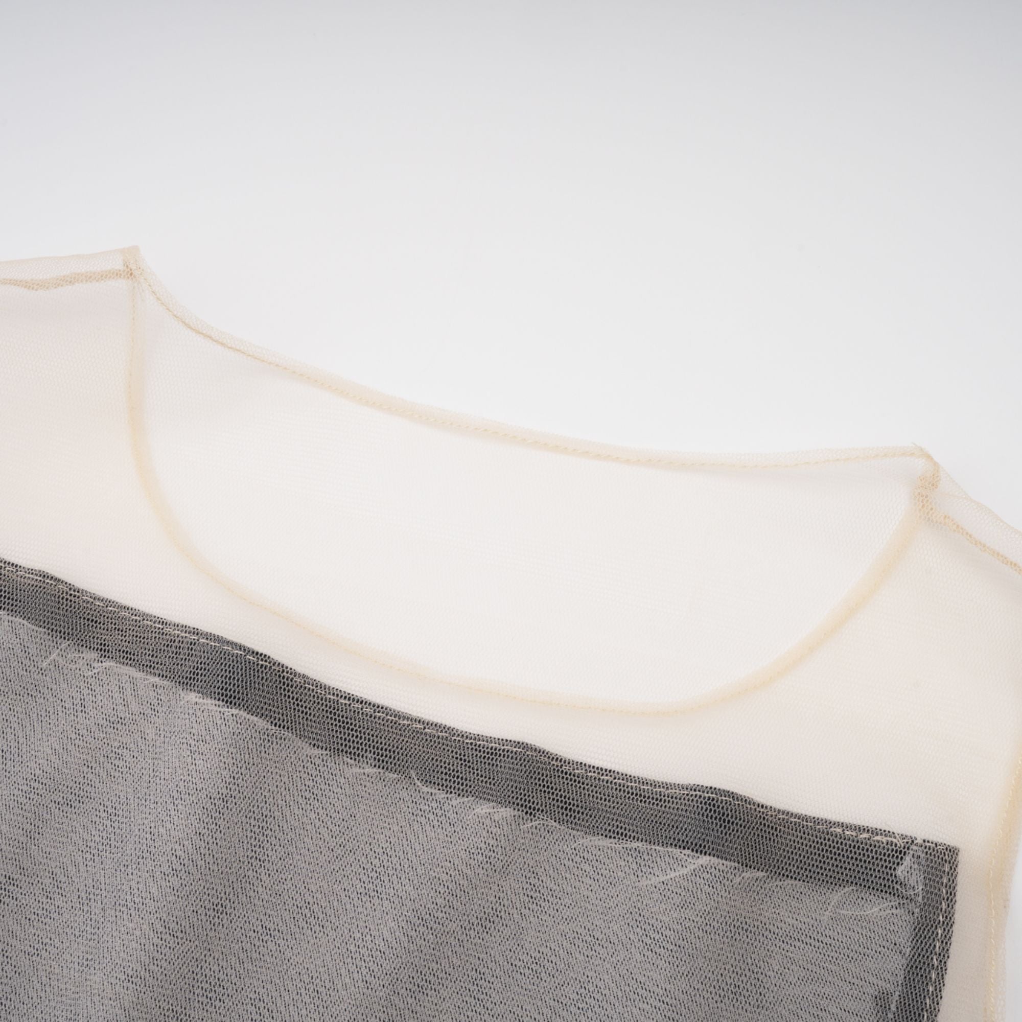 Sandrine blue denim semi-sheer bodysuit (Final Sale)