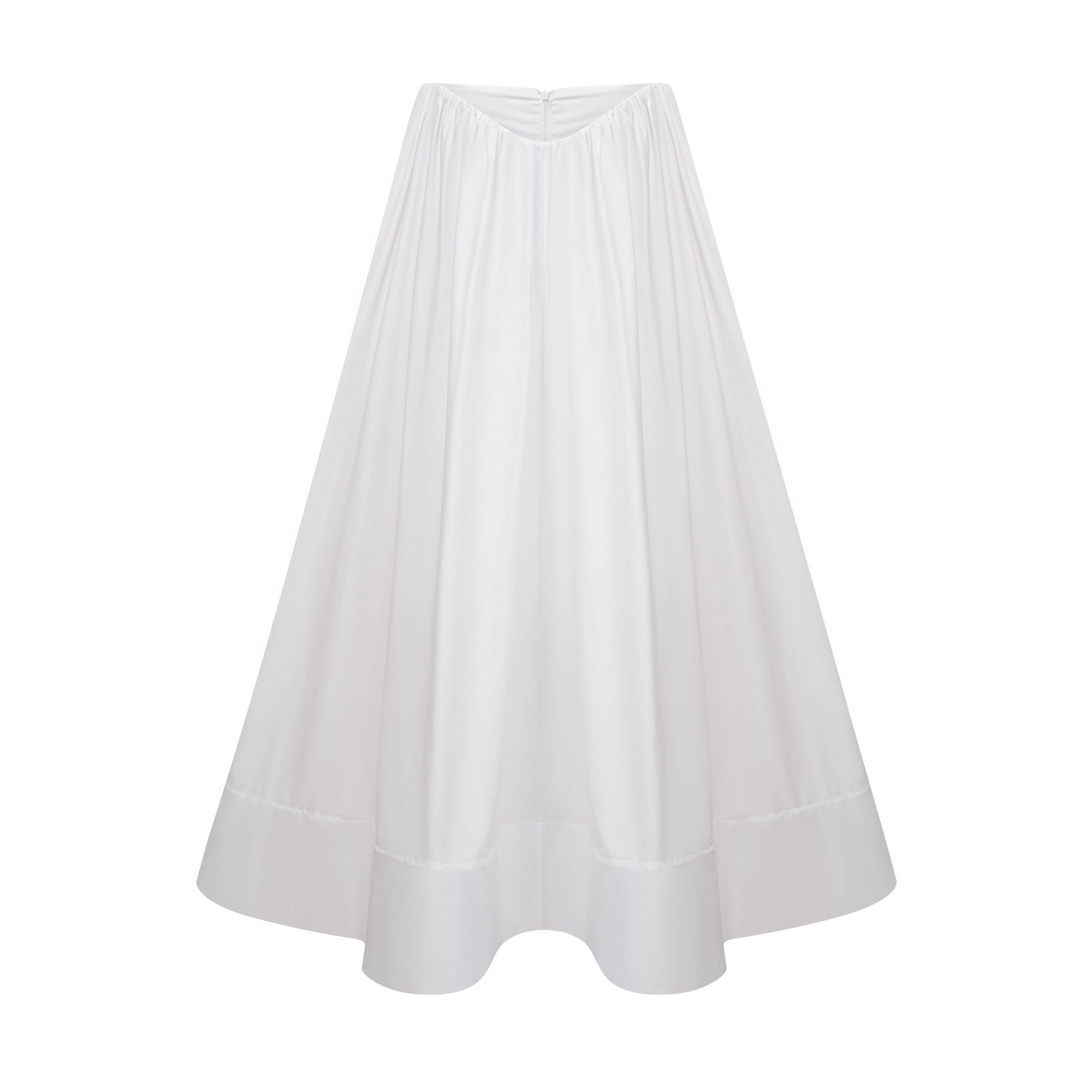 Conjunto de blusa y falda blanca Caterina Bridal con fruncido, vestido elegante y cómodo para ocasiones especiales.