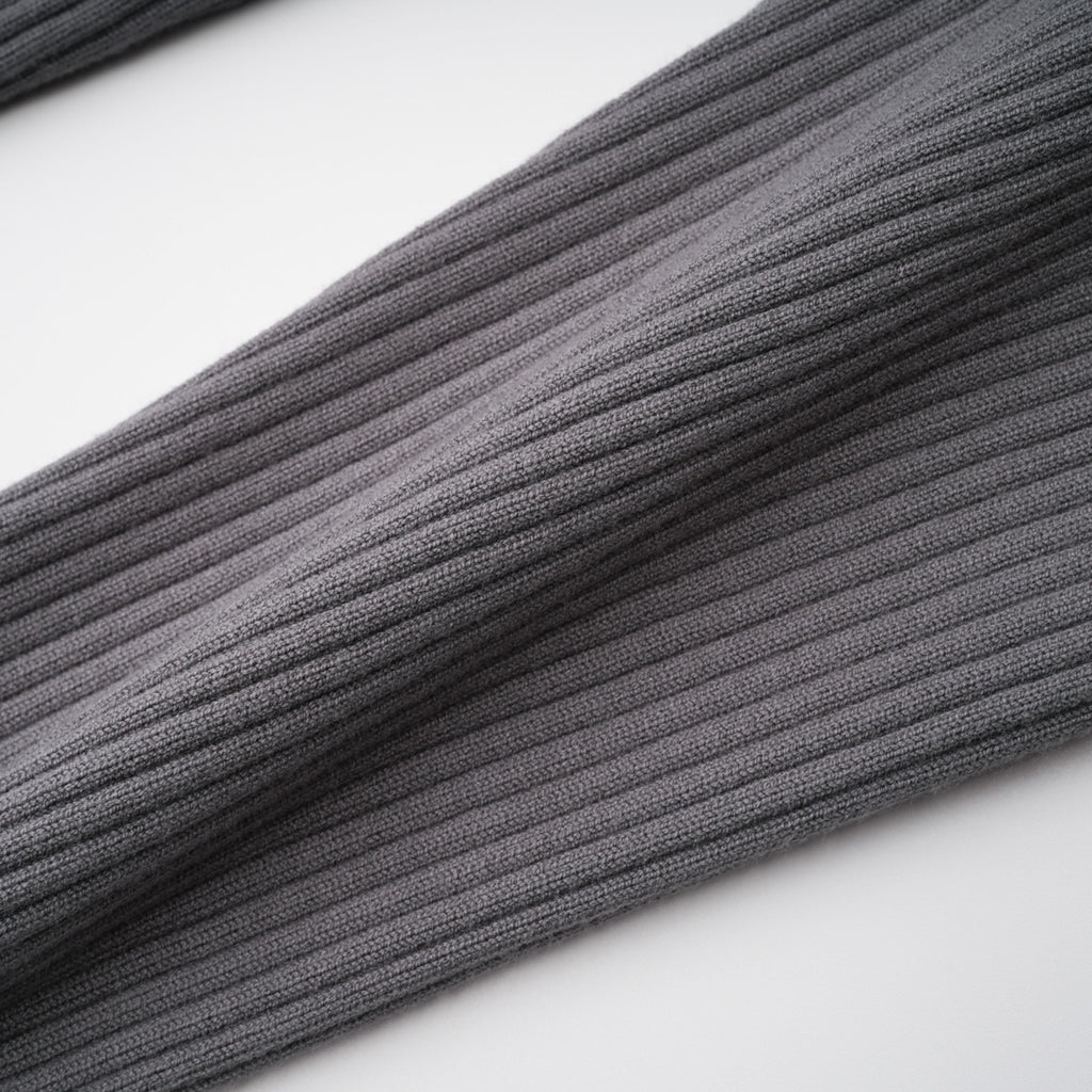 Claire Grey Ribbed Knit Bodysuit & Trousers Set
