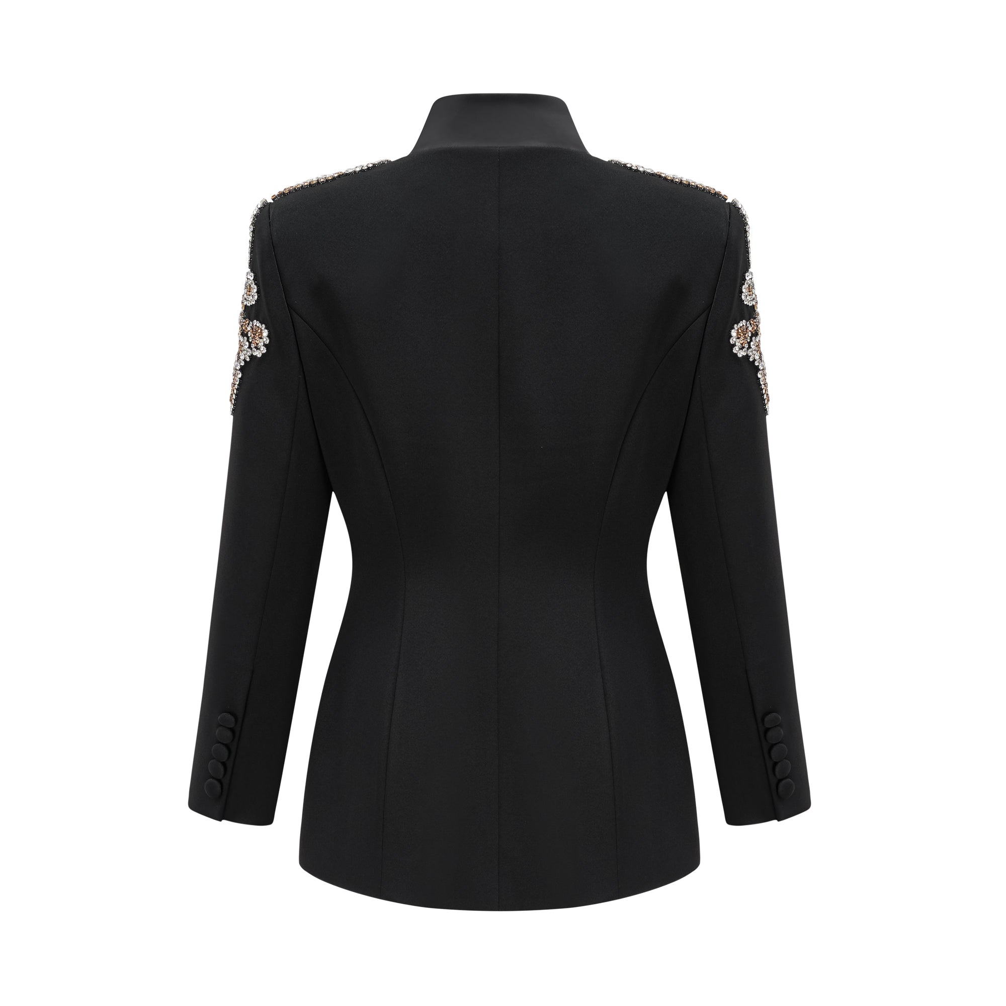 Delphine black embellished jacket & trousers matching set (Final Sale-US Only)