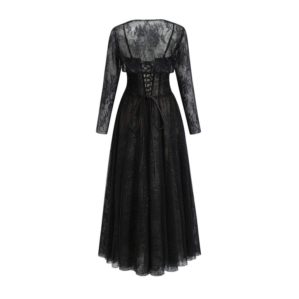 Celina Lace Corset Maxi Gown