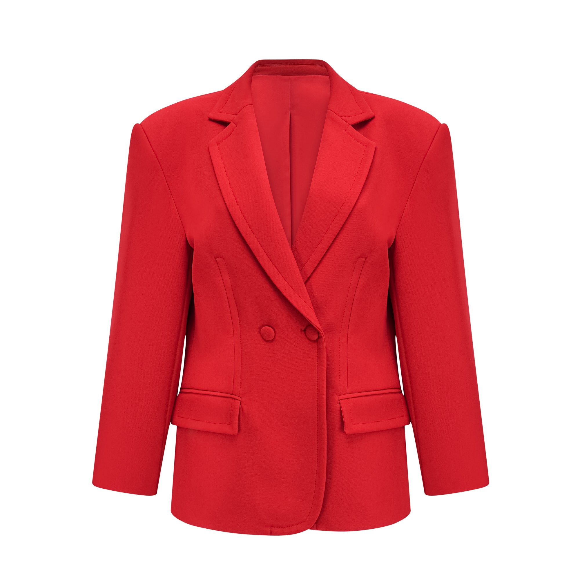 Coline red hourglass double-breasted blazer(Final Sale-US Only)