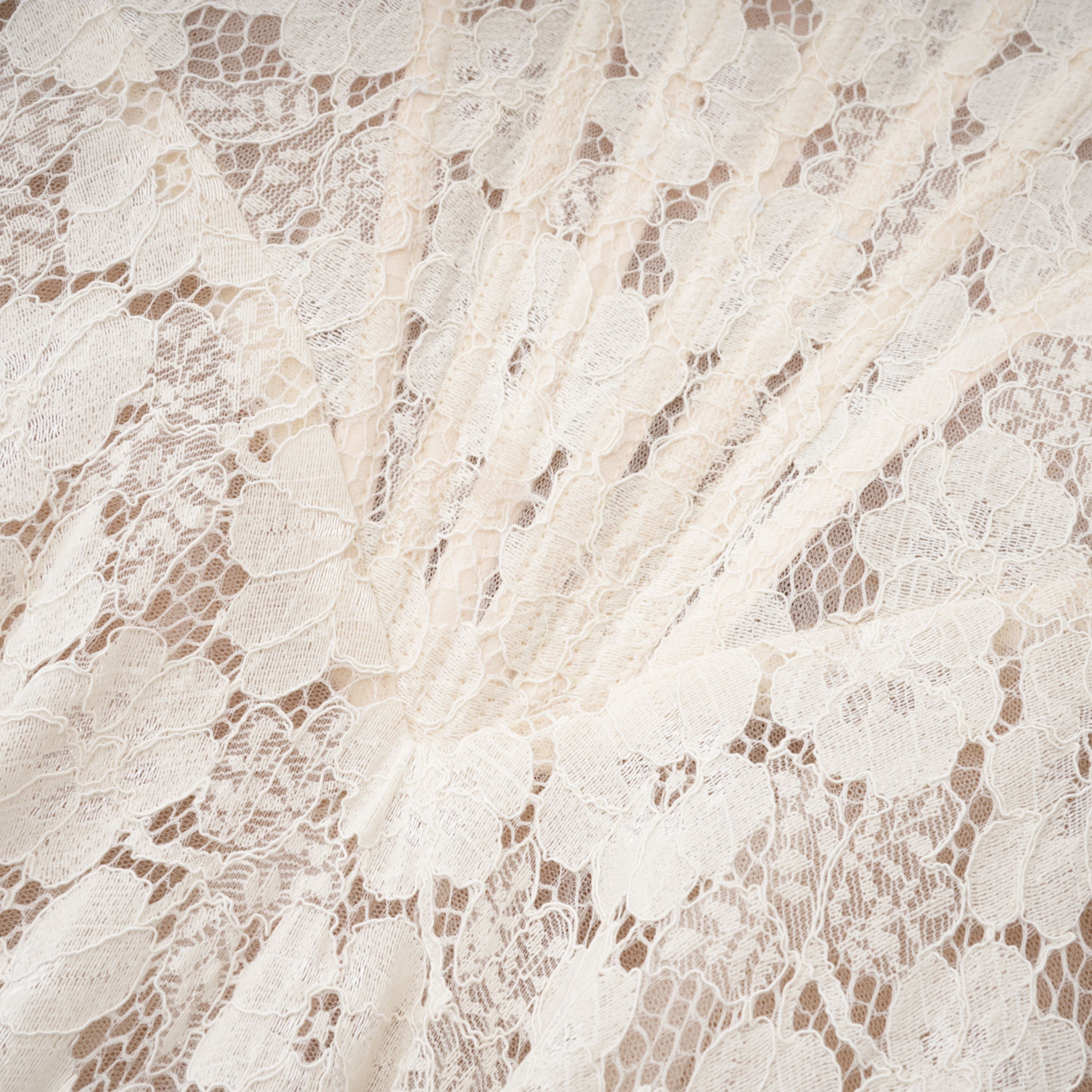 Celina White Lace Corset Maxi Dress