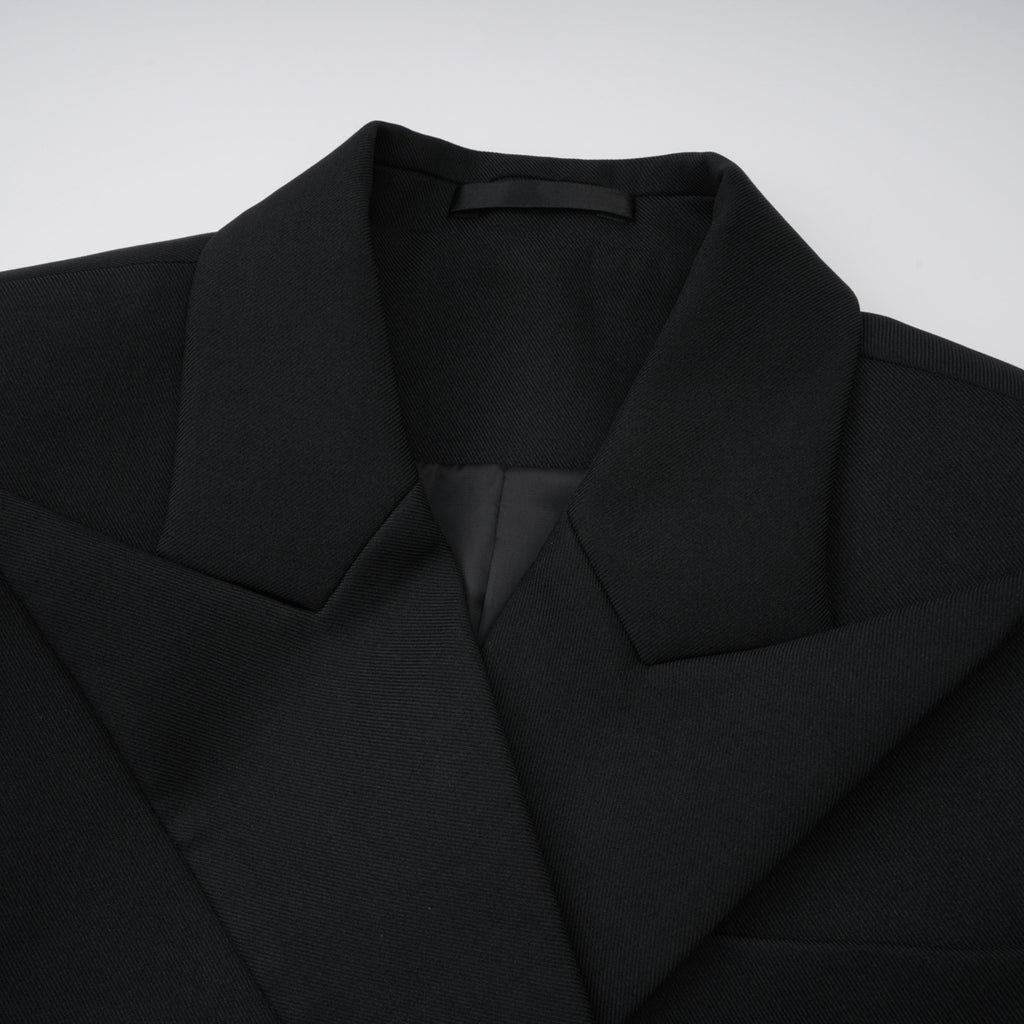 Dianthe Black Double-Breasted Oversize Blazer