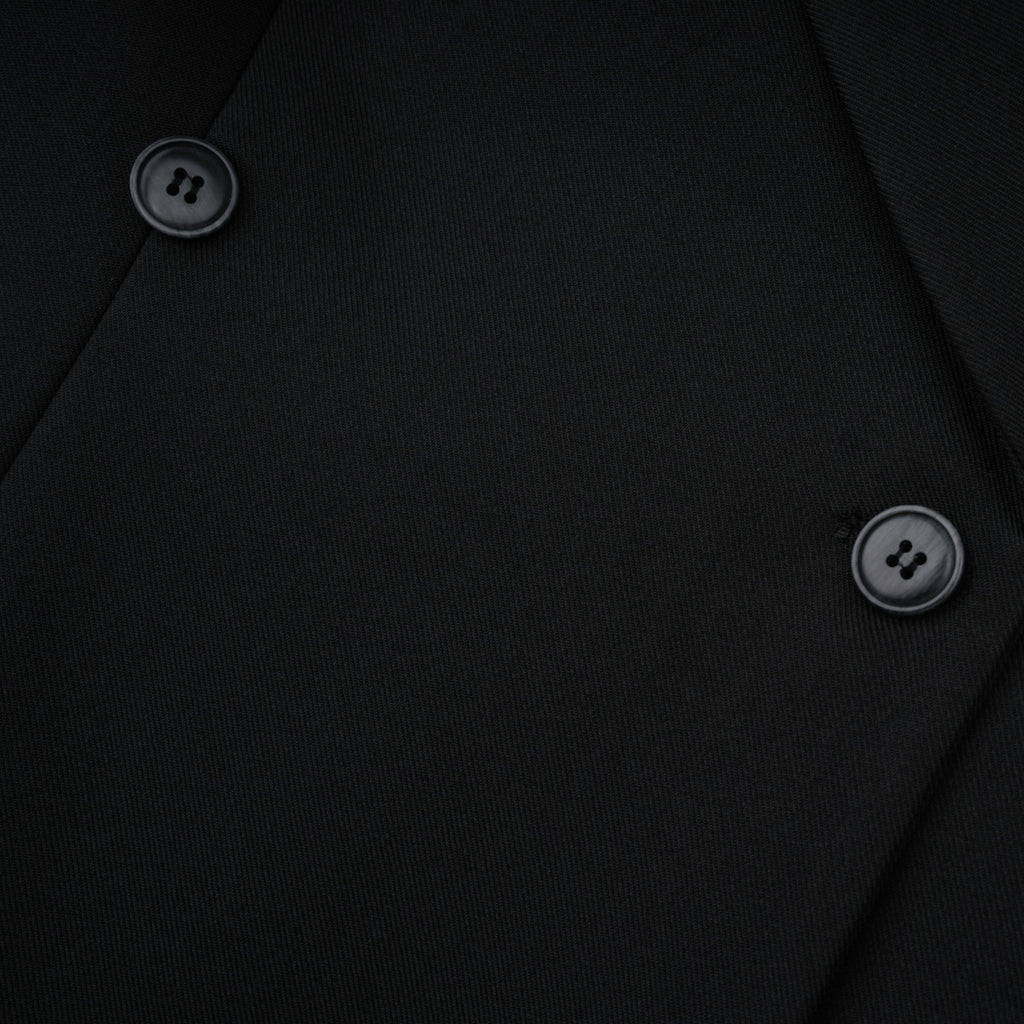 Dianthe Black Double-Breasted Oversize Blazer