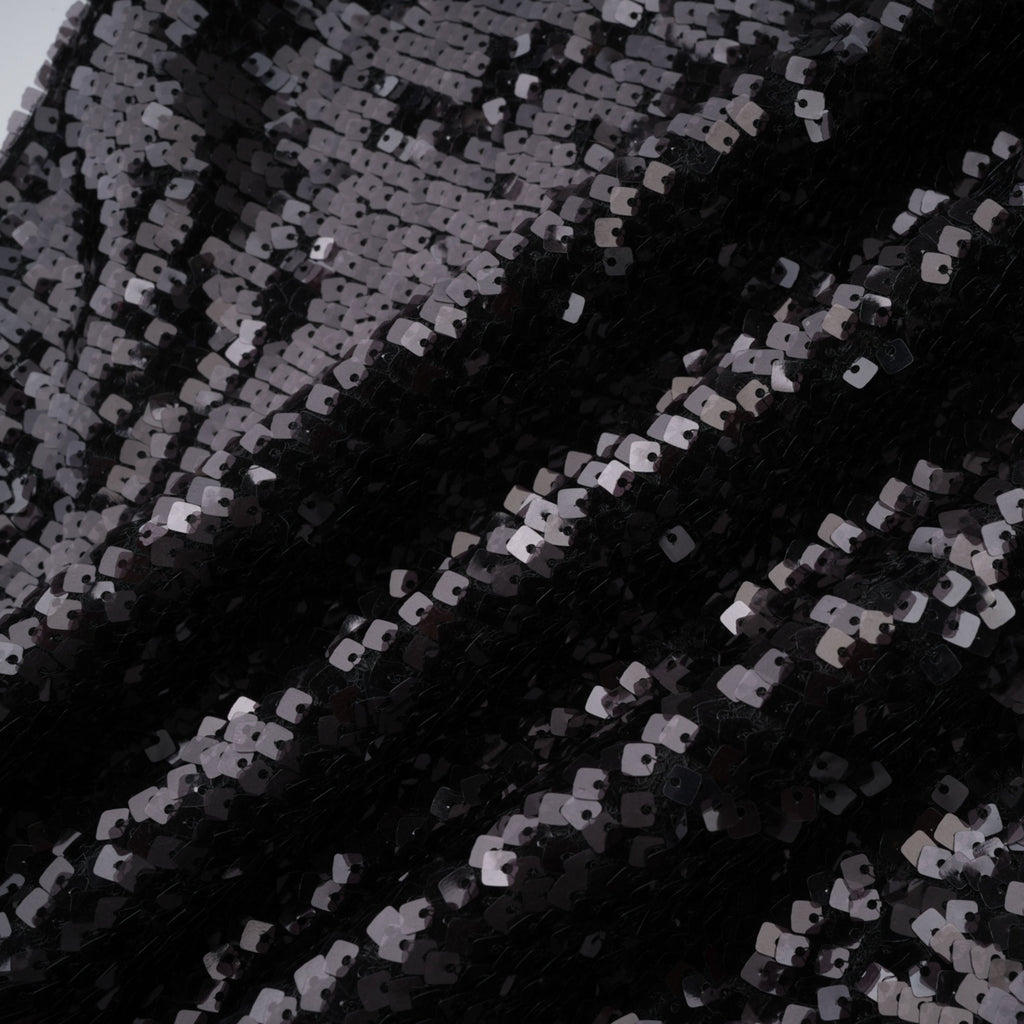 Ava Black Lace Panel Sequined Maxi Dress