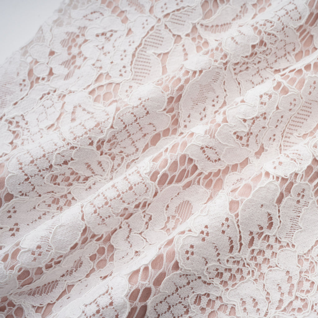 Marzia White Ribbon Detail Floral Lace Maxi Dress