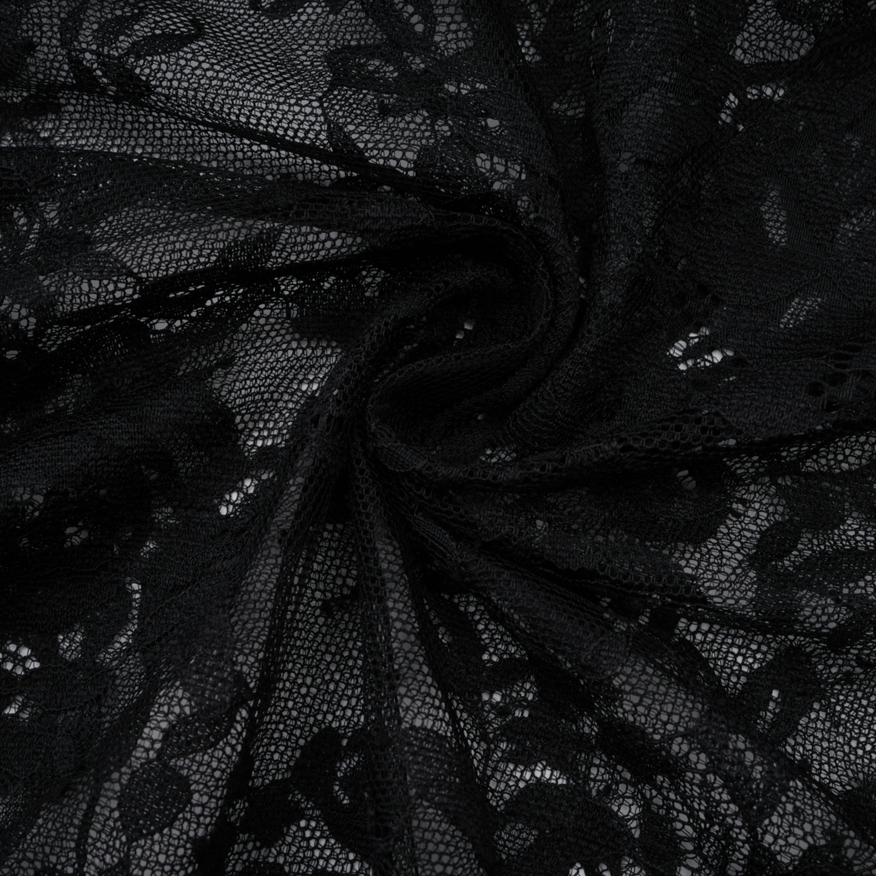 Roxane black floral-lace ruffled maxi dress (Final Sale-US Only)