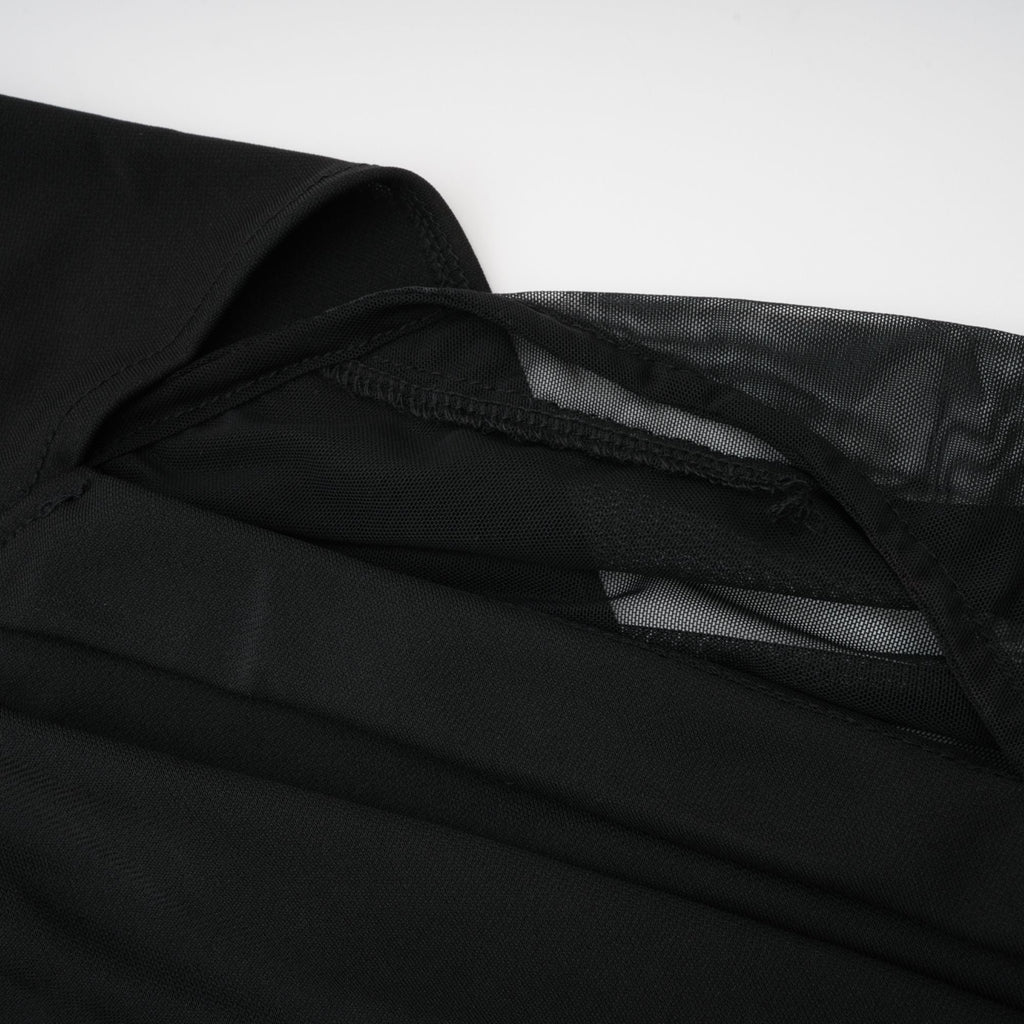 Clarisse semi-sheer ruched midi dress (Final Sale-US Only)