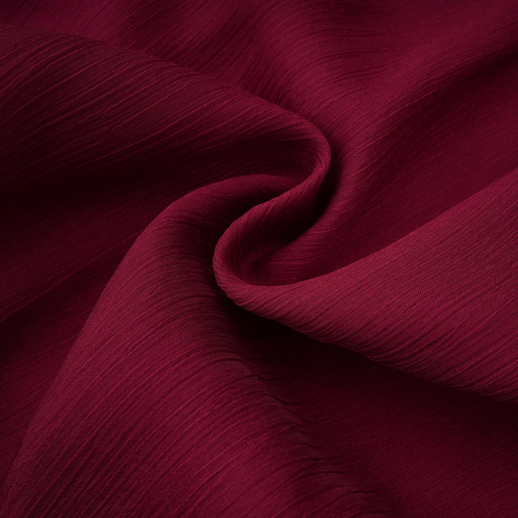 Éléna Burgundy Asymmetrical Ruffled Tulle Mini Dress