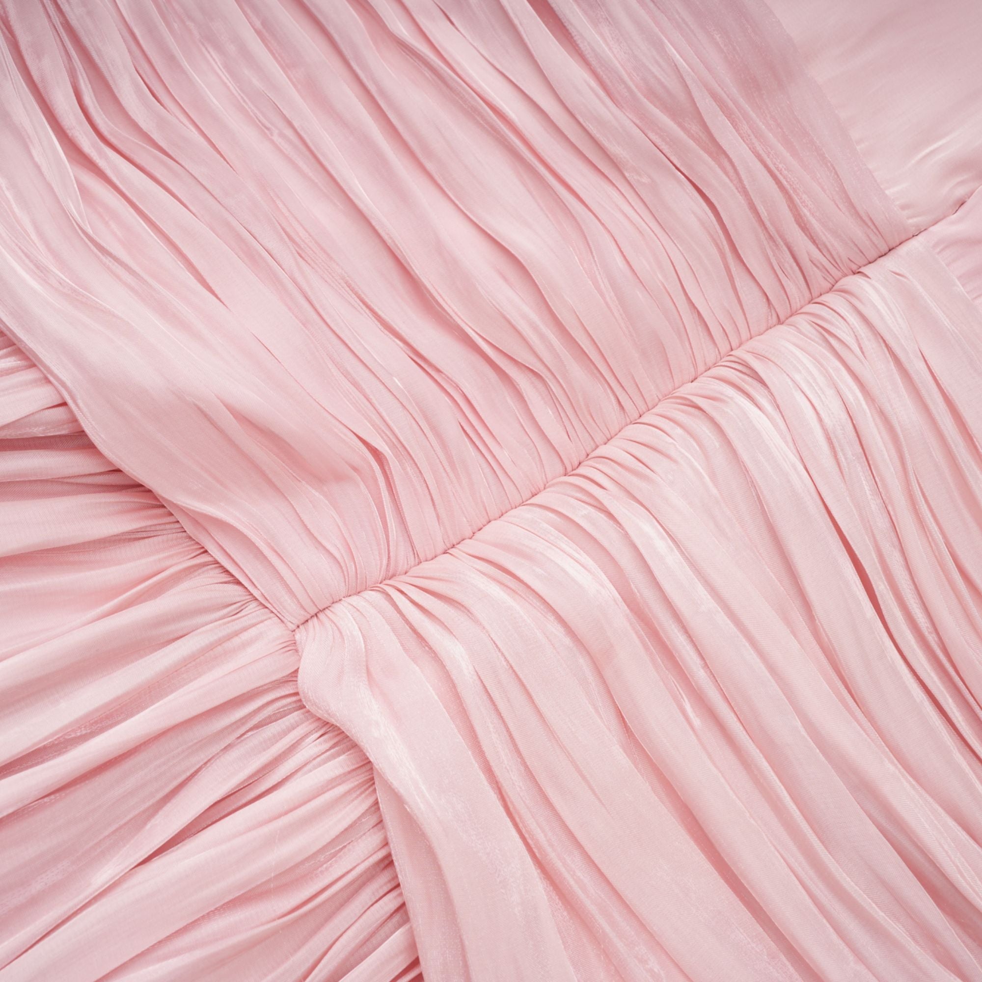 Sarolta Pink Glossy Ruched Maxi Dress (Final Sale-US Only)