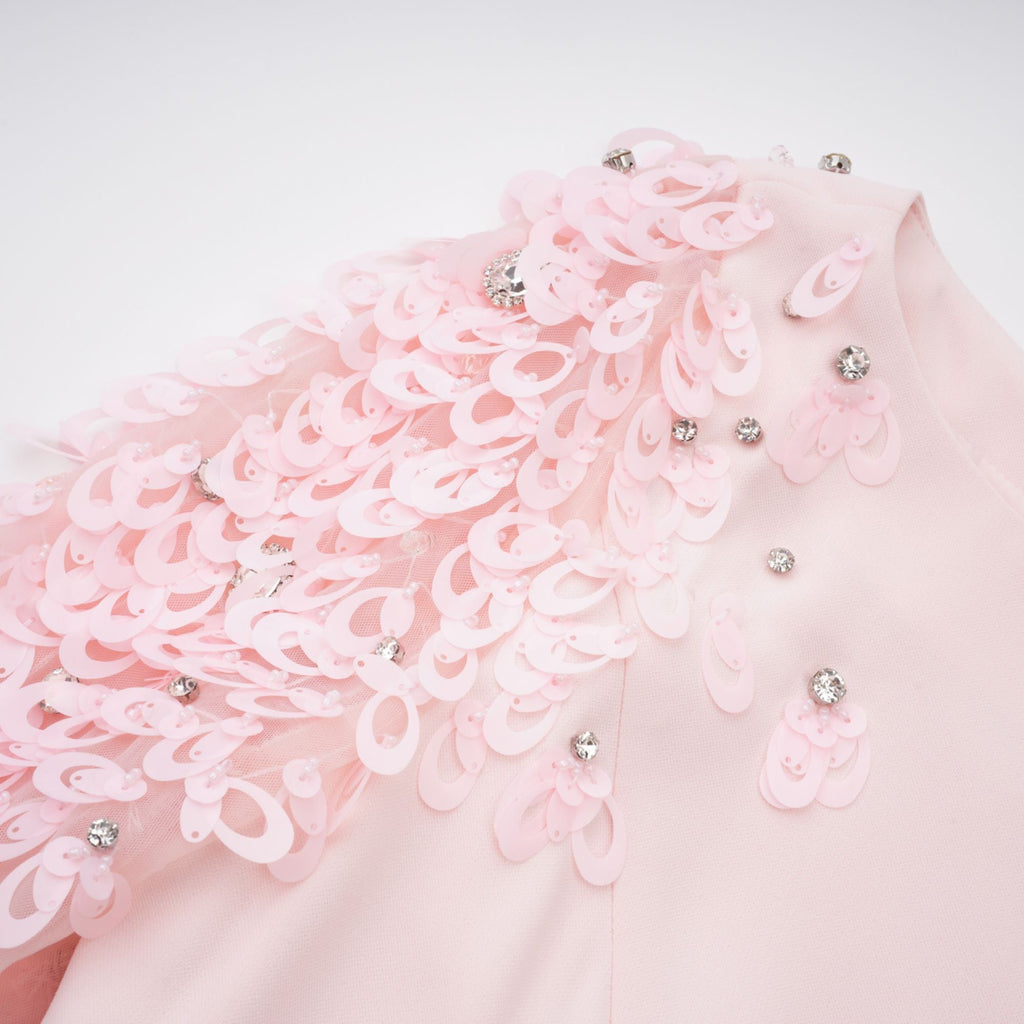 Gunnel Pink Flared Embellished Maxi Gown (Final Sale-US Only)