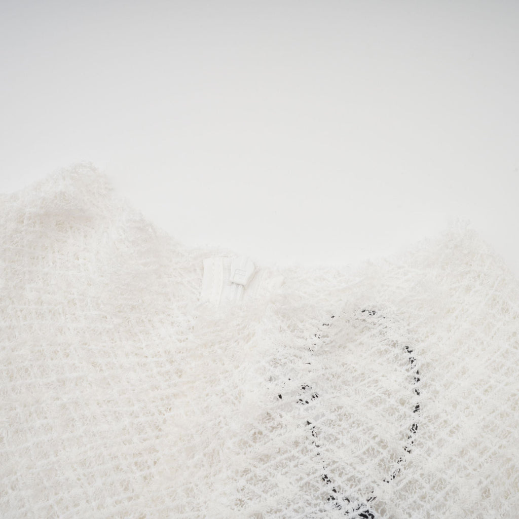 Athena wavy-pattern lace maxi dress in White  (Final Sale-US Only)