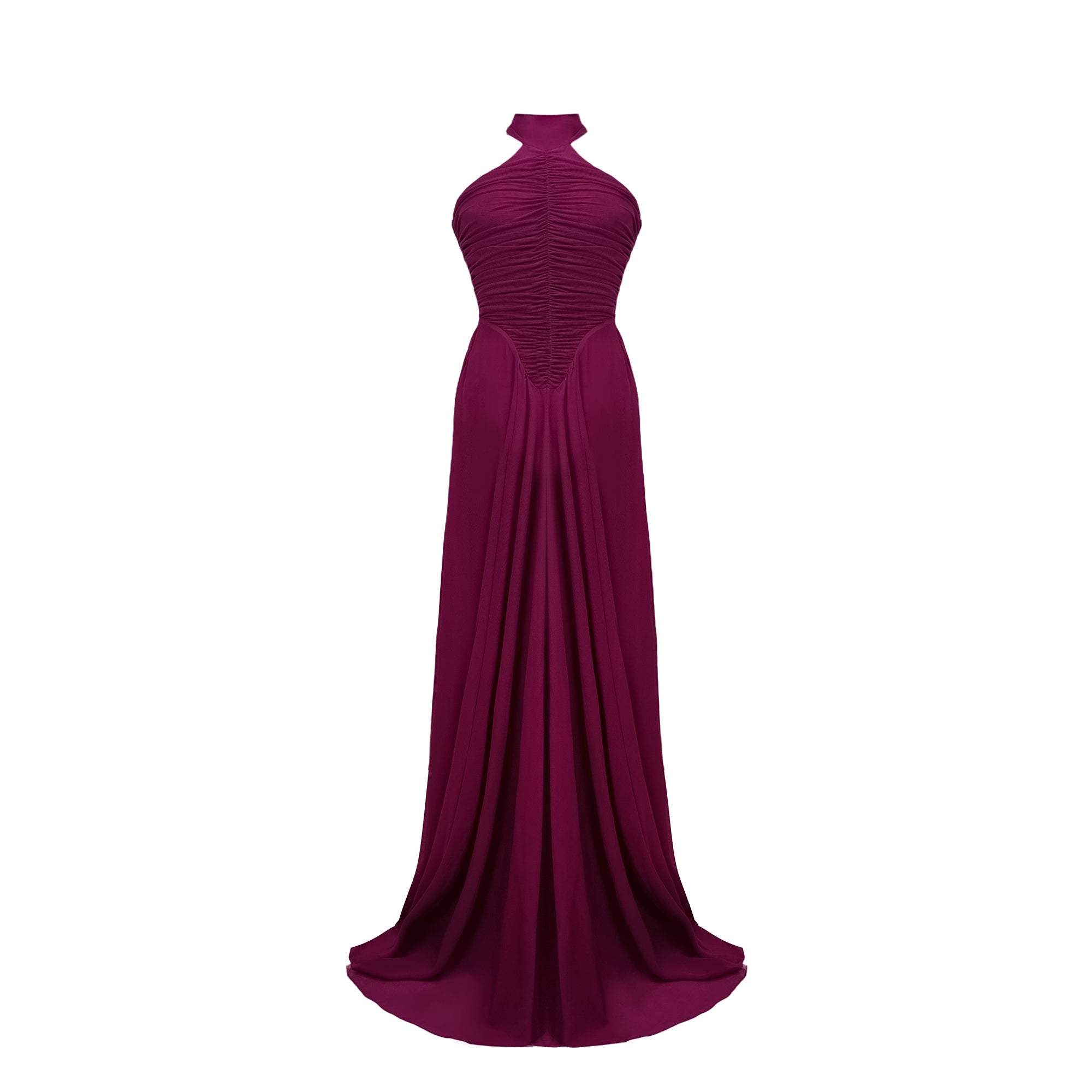 Kerstin Purple Ruched Maxi Dress (Final Sale-US Only)