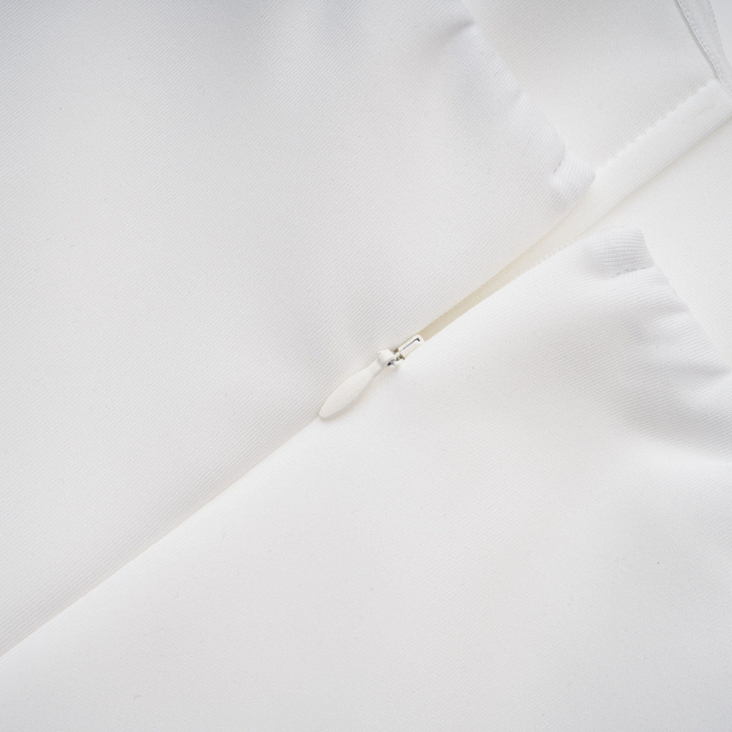 Felice White Structured Cape & Corset Dress Set