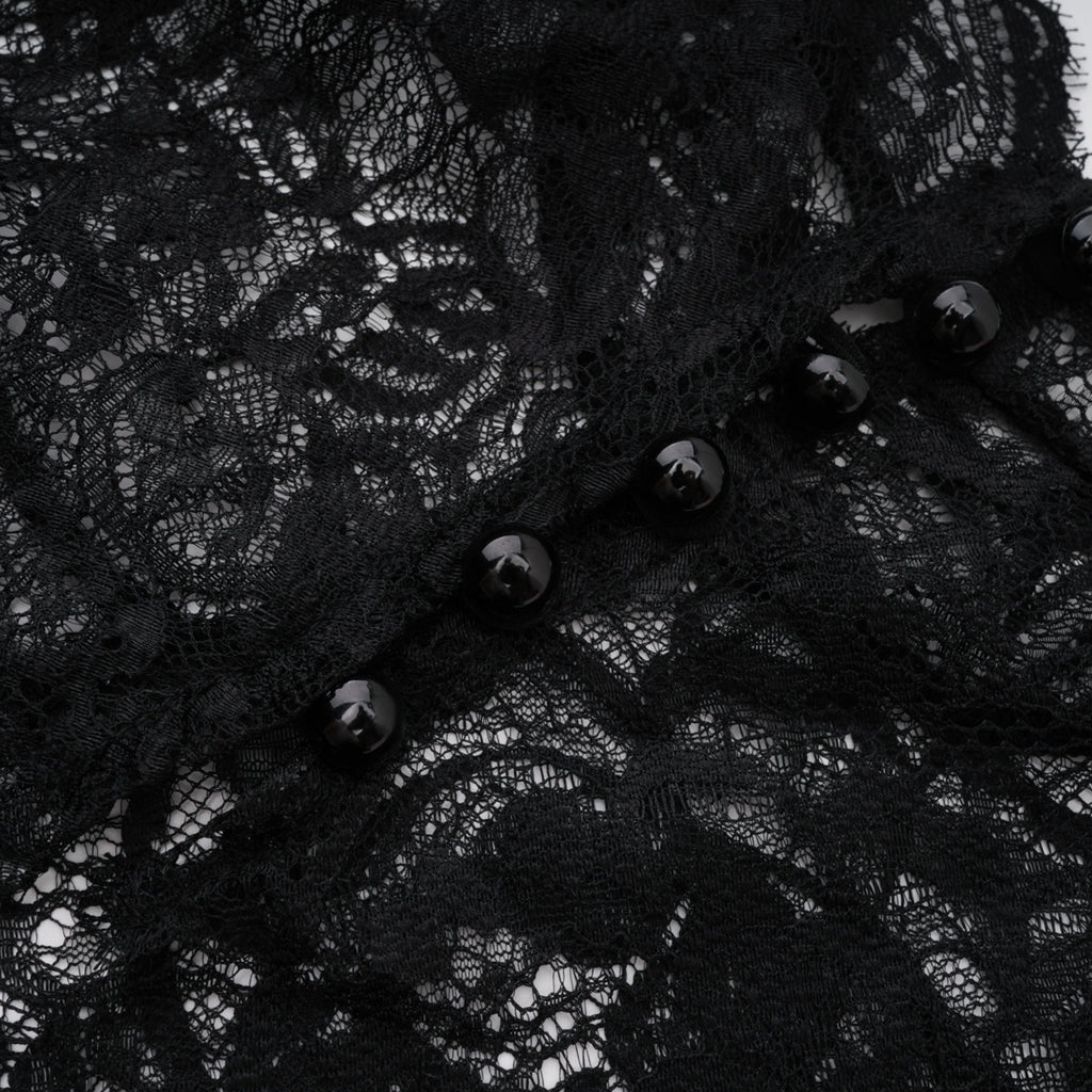 Bokamoso Black Lace Panel Maxi Gown