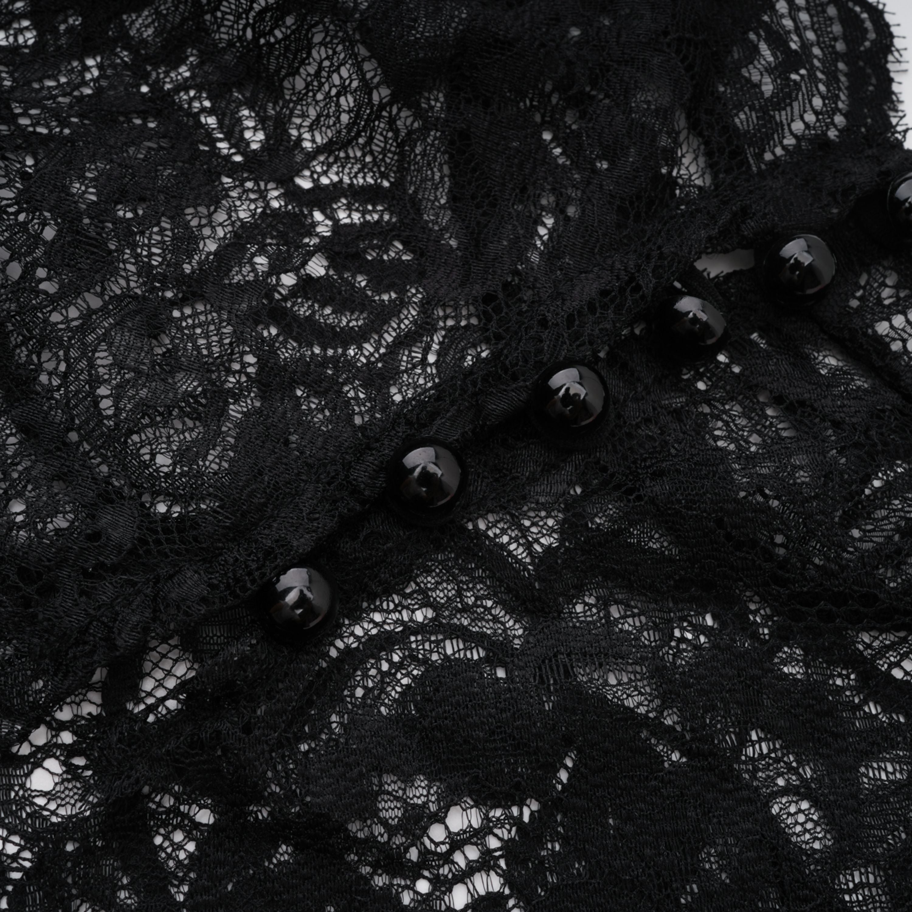 Vestido largo de novia Bokamoso en encaje negro con paneles de encaje, elegante vestido de novia maxi de la marca Bridal.